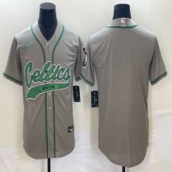 Nike Boston Celtics gray baseball jerseys Joint name-BD