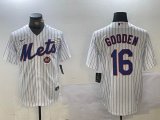 Nike New York Mets #16 Dwight Gooden white majestic mlb jerseys-BD 01