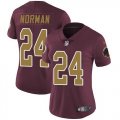 Women Washington Redskins #24 Josh Norman red gold Color Rush Limited Jersey