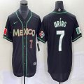 2023 World Cup Mexico #7 Julio Urias black majestic baseball jerseys 196