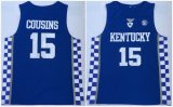 Kentucky Wildcats #15 DeMarcus Cousins blue College Basketball Jerseys