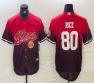 Nike San Francisco 49ers #80 Jerry Rice red baseball jerseys Joint name-BD -BD 02