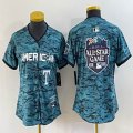 Women American League Texas Rangers Nike Teal 2023 MLB All-Star Game Jersey 01