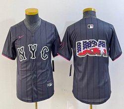 Youth Nike New York Mets blank gray majestic majestic baseball jerseys city version 02