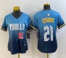 Youth Nike Philadelphia Phillies #21 Garrett Stubbs blue majestaic baseball jersey city version 02