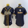 Youth Nike New Orleans Saints blank black baseball jerseys Joint name-BD 1