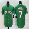 2023 World Cup Mexico #7 Julio Urias green majestic baseball jerseys 24