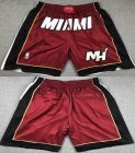 Miami Heat red nba shorts with pocket-XD