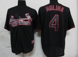 MLB St.Louis Cardinals 4 Molina Black Fashion Jerseys