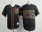 San Francisco Giants Barry Bonds 25 black baseball jerseys