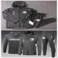 Golden State Warriors dark gray NBA Hooded Sweatshirt with long shorts