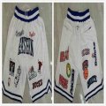 East and West All-Stars white NBA Shorts with pocket -TY