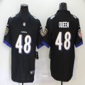 Baltimore Ravens #48 Queen Black Color Rush Limited Jersey