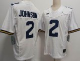 Michigan Wolverines #2 Will Johnson white college football jerseys