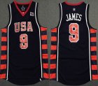 2004 Athens Olympics #9 James blue USA basketball jerseys