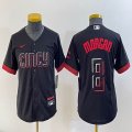 Youth Nike Cincinnati Reds #8 Joe Morgan black Flexbase Authentic Collection Jersey city version -BD 03