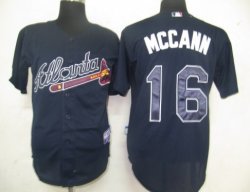 Atlanta Braves 16 Mccann Blue MLB Jersey