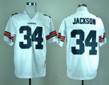 NCAA Auburn Tigers Bo Jackson 34# White College Football Throwback Jersey