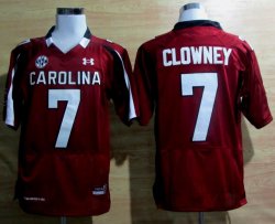 Under Armour South Carolina Javedeon Clowney 7 New SEC Patch NCAA Football - Maroon