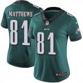 Women nike Philadelphia Eagles #81 Jordan Matthews green Color Rush Limited Jersey