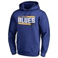 Men's St. Louis Blues Fanatics Branded Royal Iconic Collection On Side Stripe Pullover Hoodie