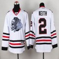 2015 Reebok Chicago Blackhawks Duncan Keith 2# white nhl hockey Jersey(1)