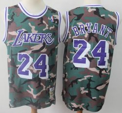 Los Angeles Lakers #24 Kobe Bryant green camo basketball jersey-S8