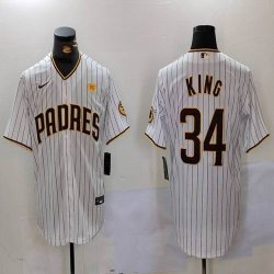 Nike San Diego Padres #34 King white majestic baseball jerseys 02