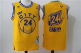 Golden State Warriors 24# Rick Barry yellow nab basketball Jersey