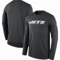 Men's New York Jets Nike Heathered Charcoal Sideline Seismic Legend Long Sleeve T-Shirt