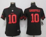 Women Nike San Francisco 49ers 10 Garoppolo Black 2017 Vapor Untouchable Elite Player