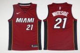 Nike Miami Heat #21 Hassan Whiteside red nba basketball jersey-LT