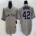 Nike New York Yankees #42 Mariano Rivera gray majestic baseball jerseys