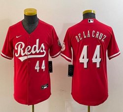 Youth Nike Cincinnati Reds #44 Elly De La Cruz red majestic baseball jerseys -BD