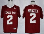 Texas A&M Aggies Johnny Manziel 2 College Football maroon Techfit Jerseys