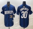 Nike Detroit Tigers #30 Kerry Carpenter blue Majestic baseball jerseys city version 02