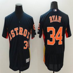 Houston Astros #34 Nolan Ryan dark blue flexbase baseball Jerseys