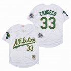 Oakland Athletics #33 Jose Canseco throwback white baseball jersey-SG