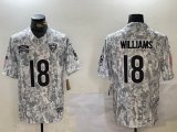 Chicago Bears 18# Caleb Williams Nike Arctic Camo 2024 Salute to Service Limited