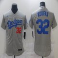 Nike Los Angeles Dodgers 32# Sandy Koufax gray mlb baseball jerseys