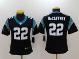 Women Nike Carolina Panthers #22 Christian McCaffrey black Color Rush Limited Jersey