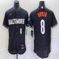 Nike Baltimore Orioles #8 Cal Ripken black Flexbase Authentic Collection Jersey big logo-BD