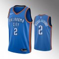 Oklahoma City Thunder Shai Gilgeous-Alexander blue nba jerseys Hot press font