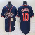 Nike Houston Astros #10 Yuli Gurriel blue majestic baseball jerseys big logo Joint name -BD 01