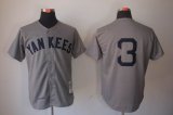 New York Yankees #3 Blank Grey MLB Jerseys