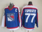 2015 New York Rangers #77 Espositd Blue CCM hockey Jersey C patch