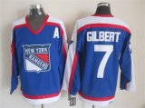 2015 New York Rangers #7 Rod Gilbert Blue new hockey Jersey A patch