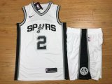 San Antonio Spurs #2 Kawhi Leonard white basketball suits