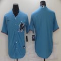 Miami Marlins Nike skyblue majestic baseball jerseys-BD