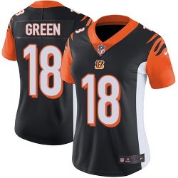 Women Nike Cincinnati Bengals A.J. Green #18 black Color Rush Limited Jersey